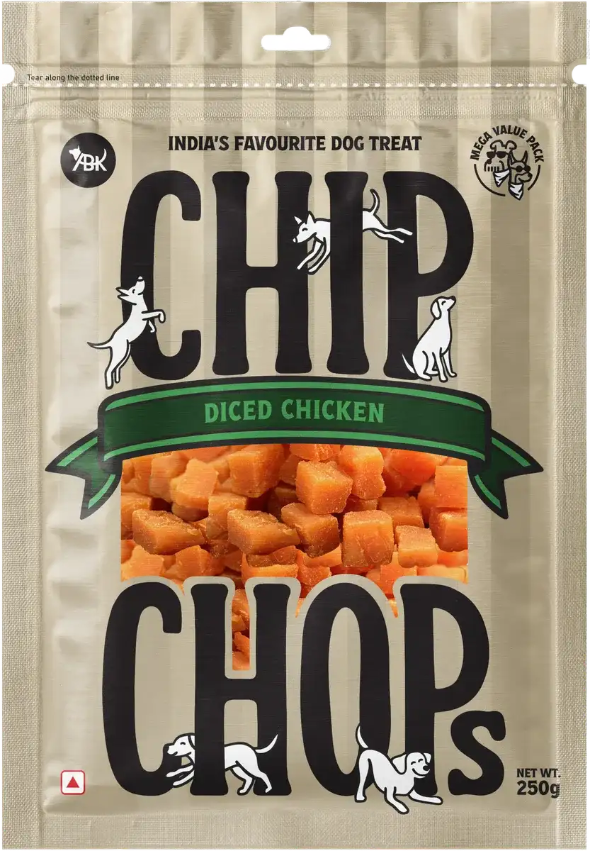 Chip Chops Diced Chicken - High Protein Treats for Dogs (250g)