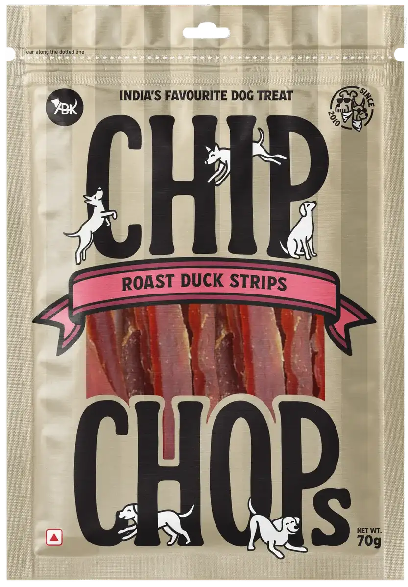 Chip Chops Roast Duck Strips - Irresistible Treat for Dogs (70 gm)