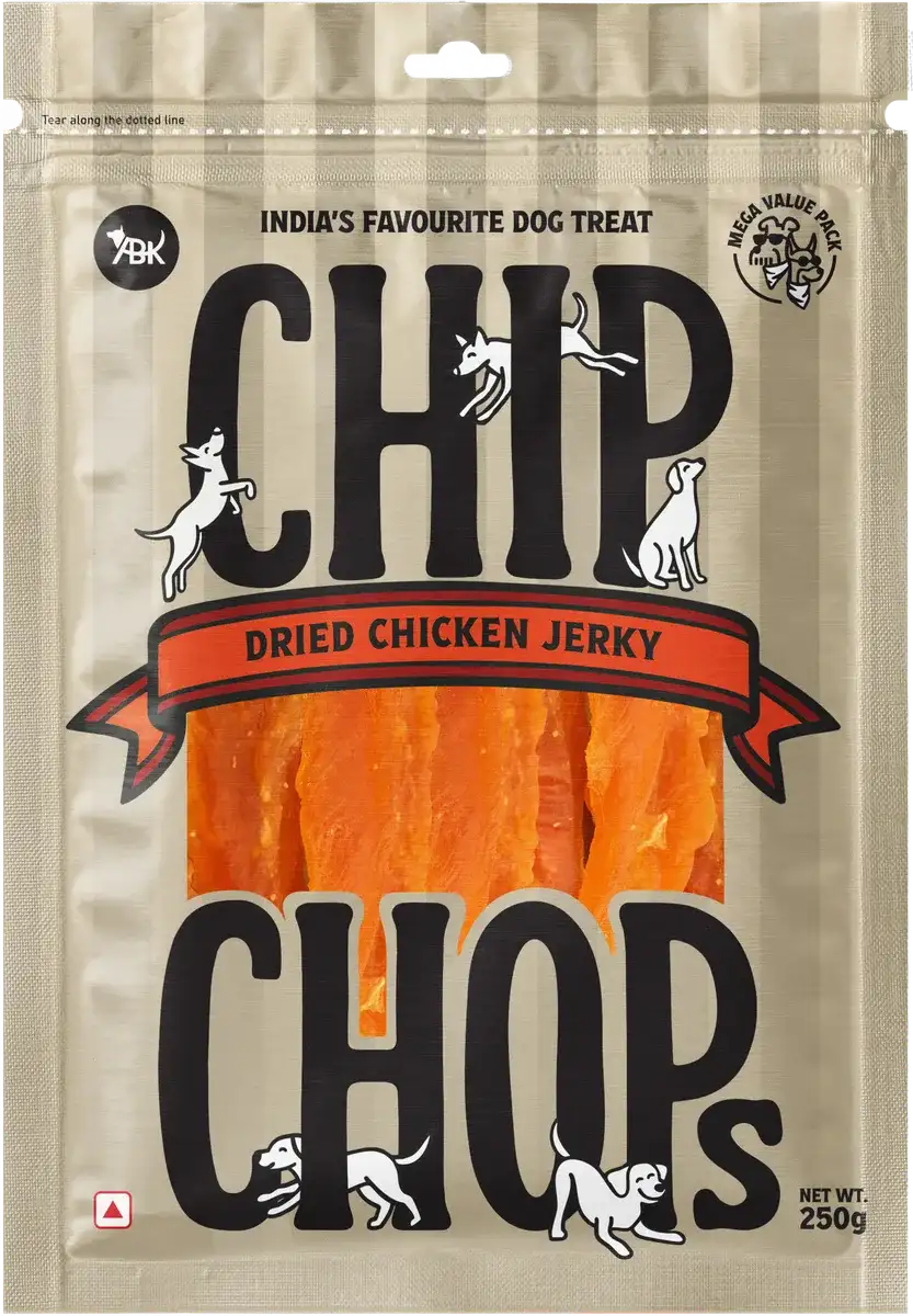 Chip Chops Sun Dried Chicken Jerky - 250 gm - Protein-Rich Treats