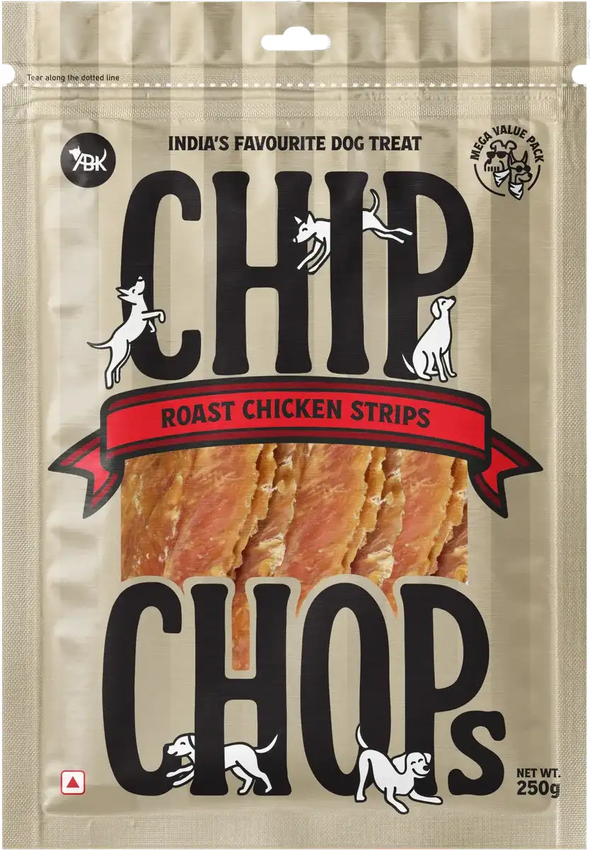Chip Chops Roast Chicken Strips - Protein-Rich Treats, 250g